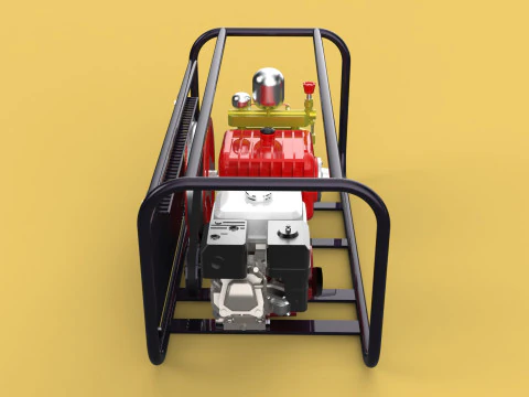 PLUNGER PUMP PETROL ENGINE SPRAYER PRESSURE WATER JET CAR WASH 3D Model
