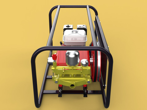 PLUNGER PUMP PETROL ENGINE SPRAYER PRESSURE WATER JET CAR WASH 3D Модель