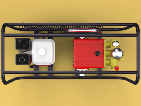 PLUNGER PUMP PETROL ENGINE SPRAYER PRESSURE WATER JET CAR WASH 3D Модель