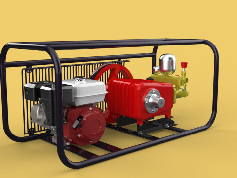 PLUNGER PUMP PETROL ENGINE SPRAYER PRESSURE WATER JET CAR WASH 3D Модель