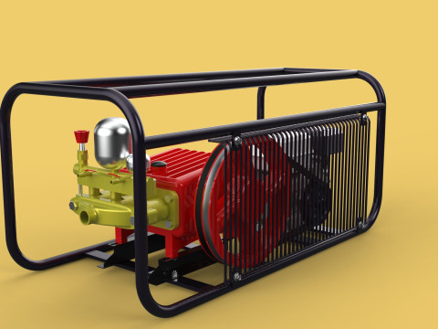 PLUNGER PUMP PETROL ENGINE SPRAYER PRESSURE WATER JET CAR WASH 3D Модель