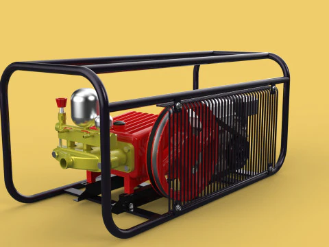 PLUNGER PUMP PETROL ENGINE SPRAYER PRESSURE WATER JET CAR WASH 3D Model