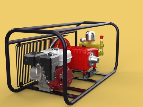 PLUNGER PUMP PETROL ENGINE SPRAYER PRESSURE WATER JET CAR WASH 3D Модель