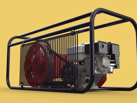 PLUNGER PUMP PETROL ENGINE SPRAYER PRESSURE WATER JET CAR WASH 3D Model