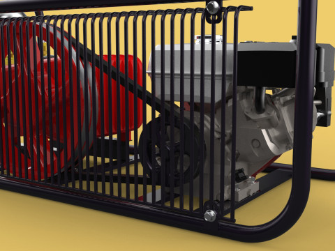 PLUNGER PUMP PETROL ENGINE SPRAYER PRESSURE WATER JET CAR WASH 3D Модель