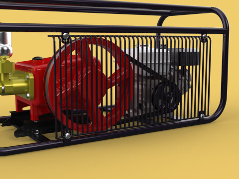 PLUNGER PUMP PETROL ENGINE SPRAYER PRESSURE WATER JET CAR WASH 3D Модель
