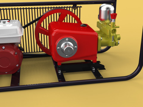 PLUNGER PUMP PETROL ENGINE SPRAYER PRESSURE WATER JET CAR WASH 3D Модель