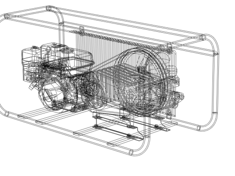 PLUNGER PUMP PETROL ENGINE SPRAYER PRESSURE WATER JET CAR WASH 3D Модель