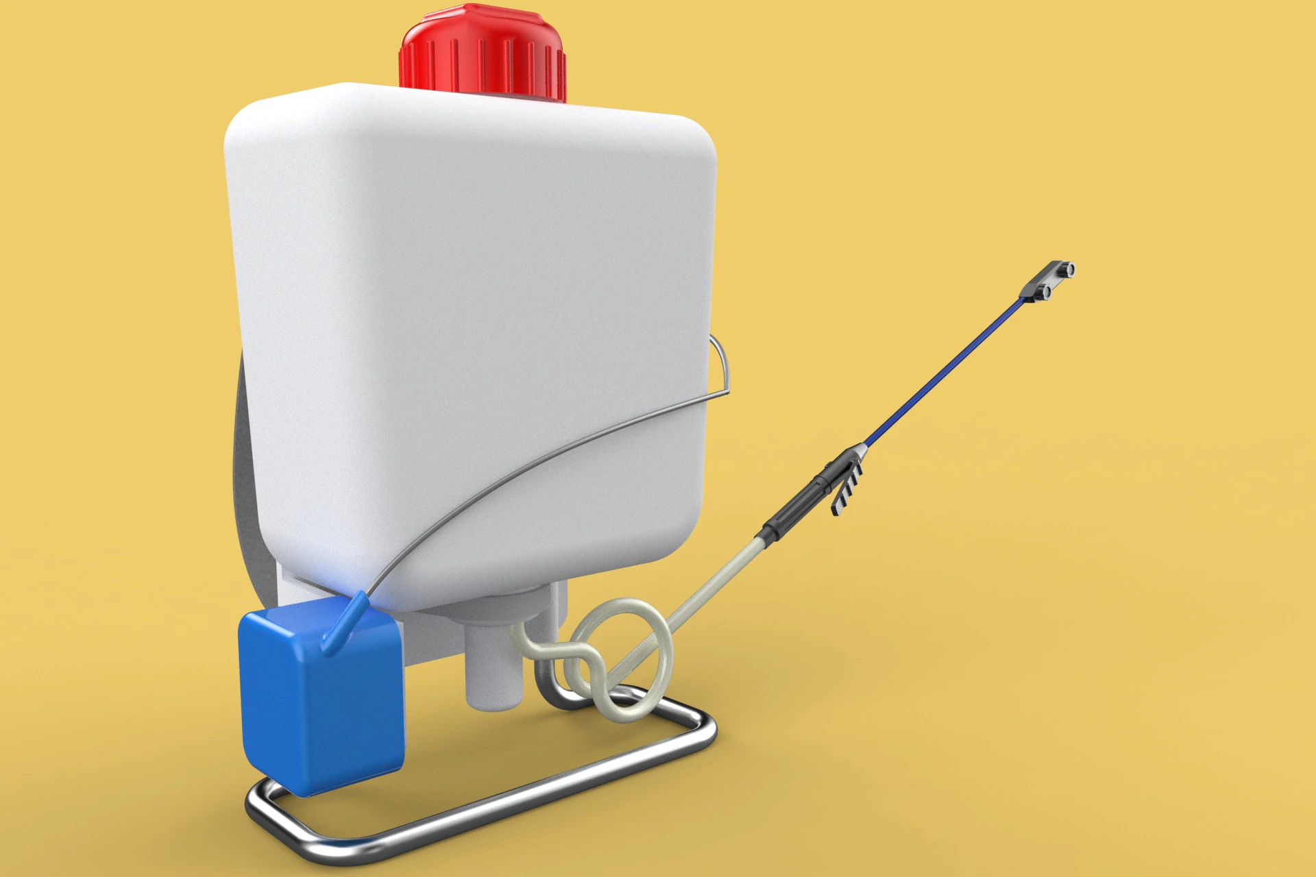 太陽電池 電気ナップザック噴霧器 タンク ポンプ モーター バッテリー 3Dモデル .c4d .max .obj .3ds .fbx .stl .blend 