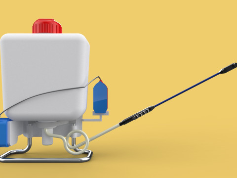 SOLAR CELL ELECTRIC KNAPSACK SPRAYER TANK PUMP MOTOR BATTERY 3Dモデル