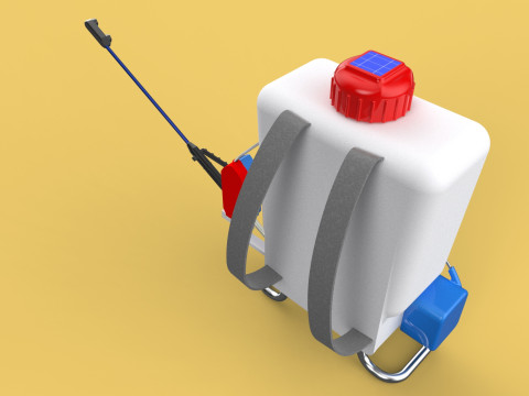 SOLAR CELL ELECTRIC KNAPSACK SPRAYER TANK PUMP MOTOR BATTERY 3Dモデル