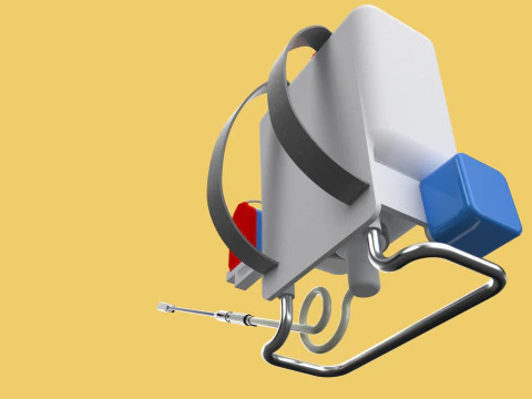 太陽電池 電気ナップザック噴霧器 タンク ポンプ モーター バッテリー 3Dモデル