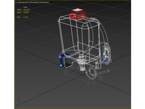 SOLAR CELL ELECTRIC KNAPSACK SPRAYER TANK PUMP MOTOR BATTERY 3Dモデル