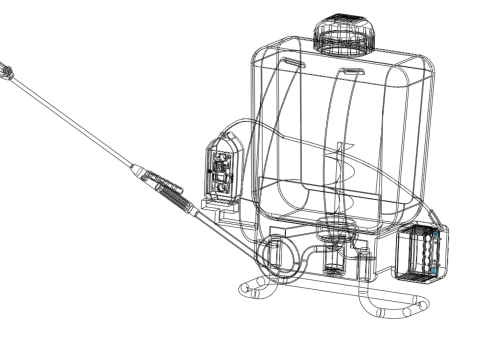 SOLAR CELL ELECTRIC KNAPSACK SPRAYER TANK PUMP MOTOR BATTERY 3Dモデル