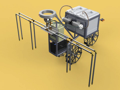 AGRICOLTURA DEL TRATTORE DA CAMPO DEL ROBOT AUTONOMO SENZA MANNATO IRRORATRICE AGRICOLA Modello 3D