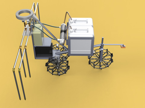 FARM SPRAYER AUTONOMOUS UNMANNED ROBOT FIELD TRACTOR AGRICULTURE 3D-Modell