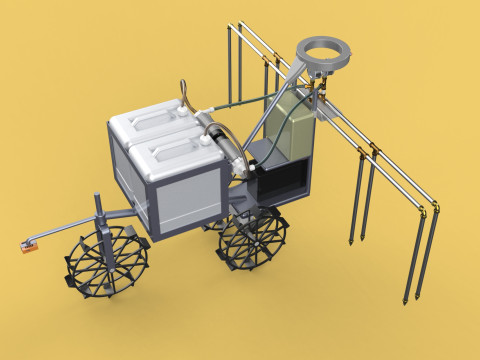 FARM SPRAYER AUTONOMOUS UNMANNED ROBOT FIELD TRACTOR AGRICULTURE 3D-Modell