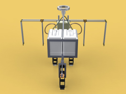 FARM SPRAYER AUTONOMOUS UNMANNED ROBOT FIELD TRACTOR AGRICULTURE 3D-Modell