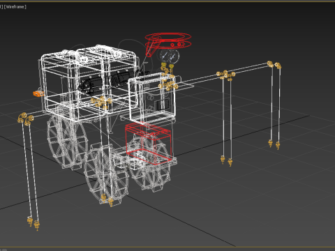 FARM SPRAYER AUTONOMOUS UNMANNED ROBOT FIELD TRACTOR AGRICULTURE 3D-Modell