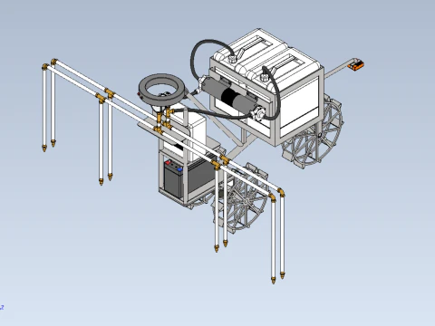 ФЕРМА ОБПРИСКУВАЧ АВТОНОМНИЙ БЕЗПІЛОТНИЙ РОБОТ ПОЛЬОВИЙ ТРАКТОР СІЛЬСЬКЕ ГОСПОДАРСТВО 3D Модель