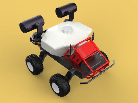 VEHICLE SPRAYER AUTONOMOUS UNMANNED ROBOT TRACTOR GROUND FIELD 3Dモデル