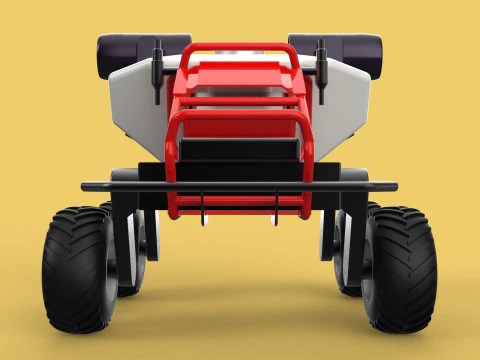 VEHICLE SPRAYER AUTONOMOUS UNMANNED ROBOT TRACTOR GROUND FIELD 3D Model