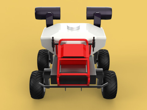 VEHICLE SPRAYER AUTONOMOUS UNMANNED ROBOT TRACTOR GROUND FIELD 3Dモデル