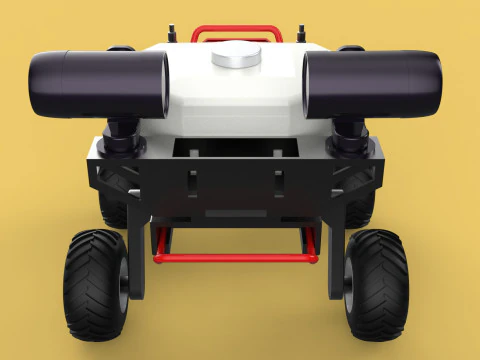 VEHICLE SPRAYER AUTONOMOUS UNMANNED ROBOT TRACTOR GROUND FIELD 3D Model