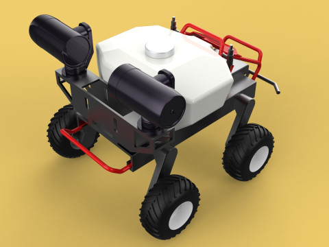 VEHICLE SPRAYER AUTONOMOUS UNMANNED ROBOT TRACTOR GROUND FIELD 3Dモデル