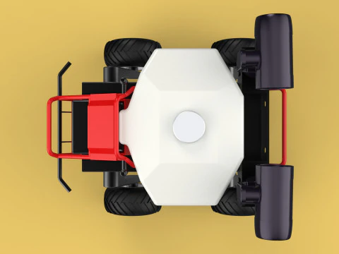VEHICLE SPRAYER AUTONOMOUS UNMANNED ROBOT TRACTOR GROUND FIELD 3D Model