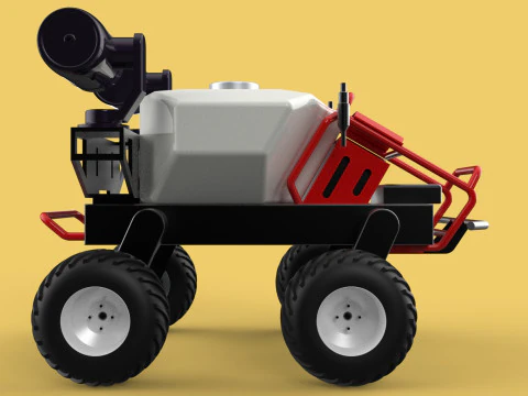 VEHICLE SPRAYER AUTONOMOUS UNMANNED ROBOT TRACTOR GROUND FIELD 3D Model