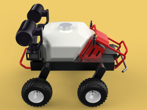 VEHICLE SPRAYER AUTONOMOUS UNMANNED ROBOT TRACTOR GROUND FIELD 3Dモデル