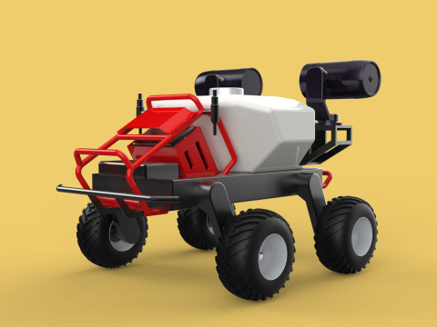 VEHICLE SPRAYER AUTONOMOUS UNMANNED ROBOT TRACTOR GROUND FIELD 3Dモデル