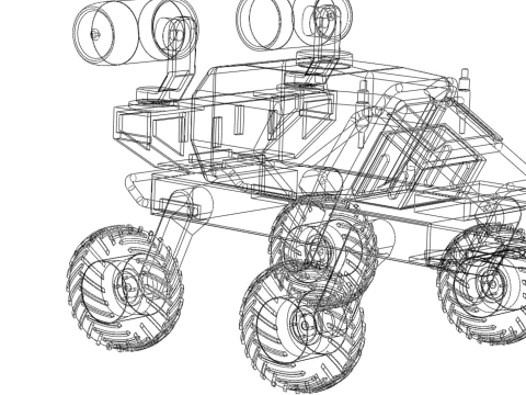 VEHICLE SPRAYER AUTONOMOUS UNMANNED ROBOT TRACTOR GROUND FIELD 3D Model