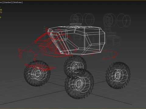 VEHICLE SPRAYER AUTONOMOUS UNMANNED ROBOT TRACTOR GROUND FIELD 3D Model