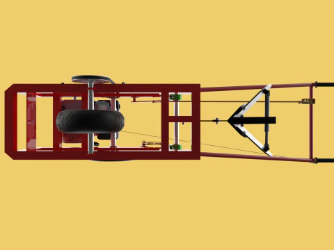 HAND WALKING BEHIND TRACTOR MOLDBOARD PLOW PETROL ENGINE DIY 3D Model