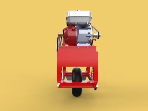 HAND WALKING BEHIND TRACTOR MOLDBOARD PLOW PETROL ENGINE DIY 3D-Modell