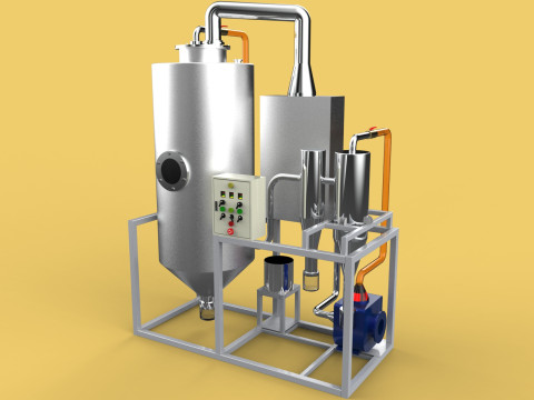 CENTRIFUGAL SPRAY DRYER MACHINE SPRAYING DRYING POWDER GRANULE 3D Model