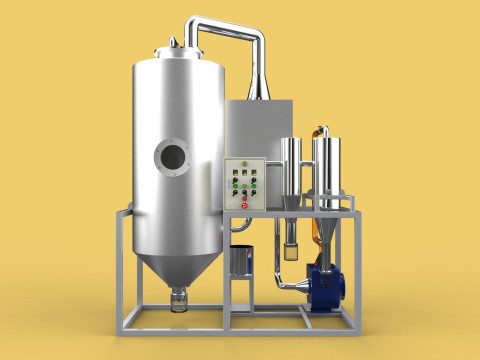 CENTRIFUGAL SPRAY DRYER MACHINE SPRAYING DRYING POWDER GRANULE 3D Model