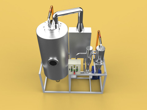 CENTRIFUGAL SPRAY DRYER MACHINE SPRAYING DRYING POWDER GRANULE 3D Model