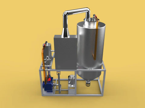 CENTRIFUGAL SPRAY DRYER MACHINE SPRAYING DRYING POWDER GRANULE 3D Model