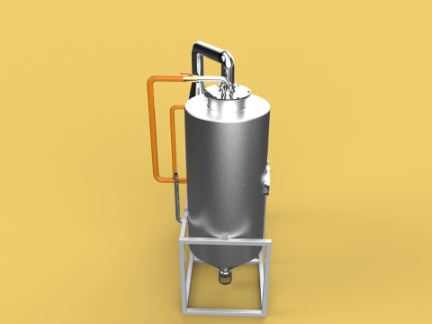 CENTRIFUGAL SPRAY DRYER MACHINE SPRAYING DRYING POWDER GRANULE 3D Model