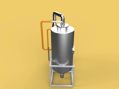 CENTRIFUGAL SPRAY DRYER MACHINE SPRAYING DRYING POWDER GRANULE 3D Model