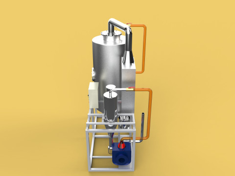 CENTRIFUGAL SPRAY DRYER MACHINE SPRAYING DRYING POWDER GRANULE 3D Model