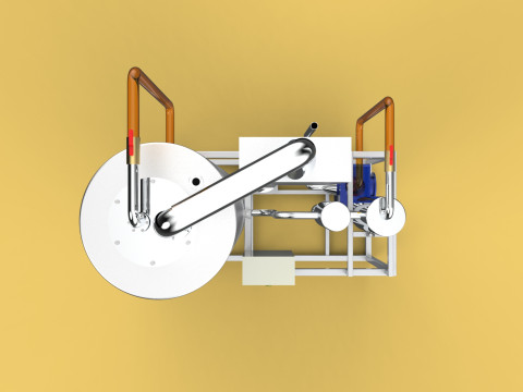 CENTRIFUGAL SPRAY DRYER MACHINE SPRAYING DRYING POWDER GRANULE 3D Model
