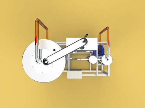 CENTRIFUGAL SPRAY DRYER MACHINE SPRAYING DRYING POWDER GRANULE 3D Model