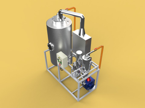 CENTRIFUGAL SPRAY DRYER MACHINE SPRAYING DRYING POWDER GRANULE 3D Model