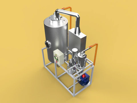 CENTRIFUGAL SPRAY DRYER MACHINE SPRAYING DRYING POWDER GRANULE 3D Model