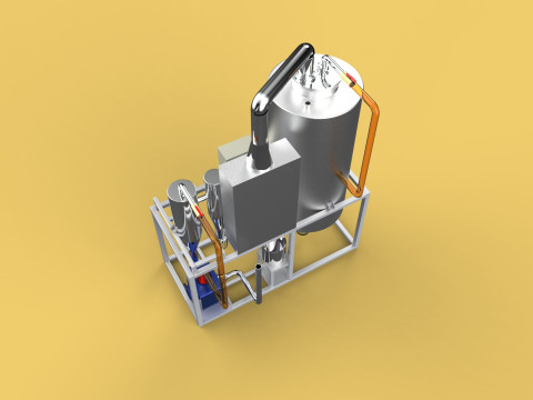 CENTRIFUGAL SPRAY DRYER MACHINE SPRAYING DRYING POWDER GRANULE 3D Model