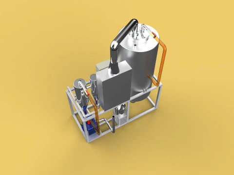 CENTRIFUGAL SPRAY DRYER MACHINE SPRAYING DRYING POWDER GRANULE 3D Model